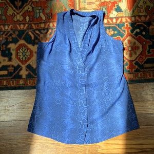 Blue Snakeprint Blouse